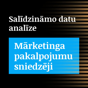 Salīdzināmo datu analīze. Mārketinga pakalpojumu sniedzēji